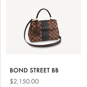 Louis Vuitton Damier Ebene Bond Street BB